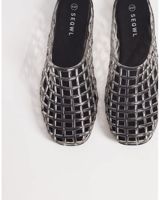 SEQWL White Jelly Cage Mules