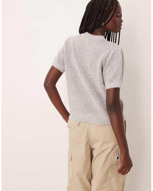 Vila Natural Short Sleeve Knitted Cardigan