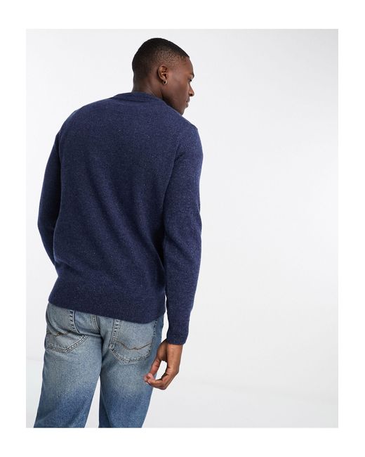 Essential - tisbury - maglione girocollo di Barbour in Blue da Uomo