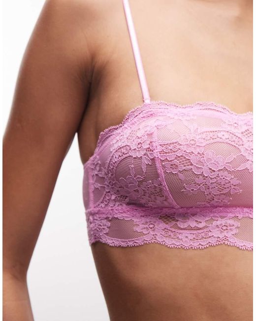 ASOS Multicolor Lola Lace Longline Crop Bandeau