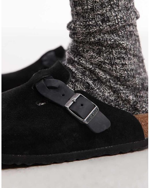 Birkenstock Black Braided Boston