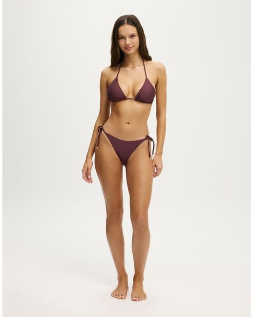 Cotton On Natural String Tie Side Brazilian Bikini Bottom