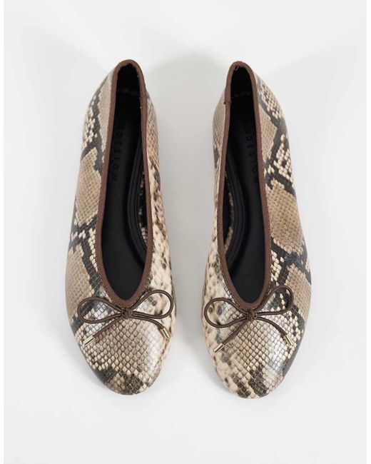 ASOS Black Lola Soft Bow Detail Ballets