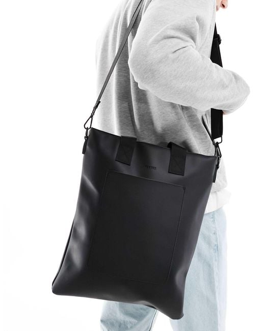 Fenton Black Pocket Tote Bag for men