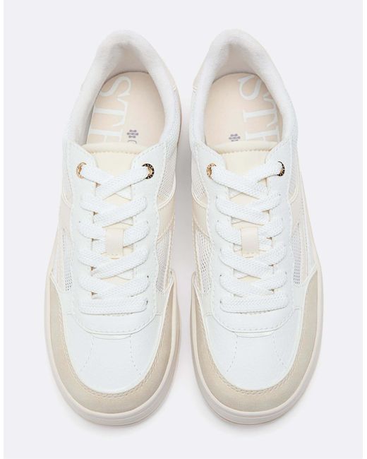 Stradivarius White – openwork – sneaker