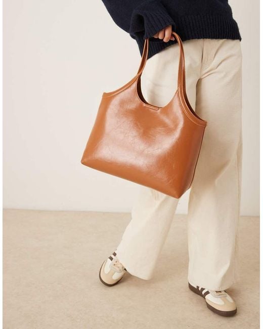 ASOS Blue Scoop Arm Tote Bag