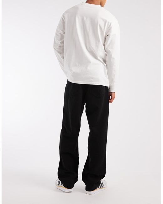 Pantalon à pinces baggy en satin ASOS pour homme en coloris White