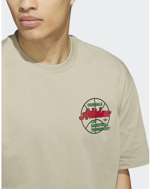 Adidas Originals Natural Originals Basketball Tournament Tee