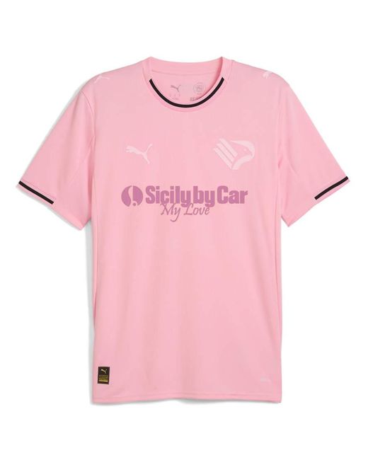 PUMA Pink Palermo Fc 25/26 Home Short Sleeve Jersey Top for men