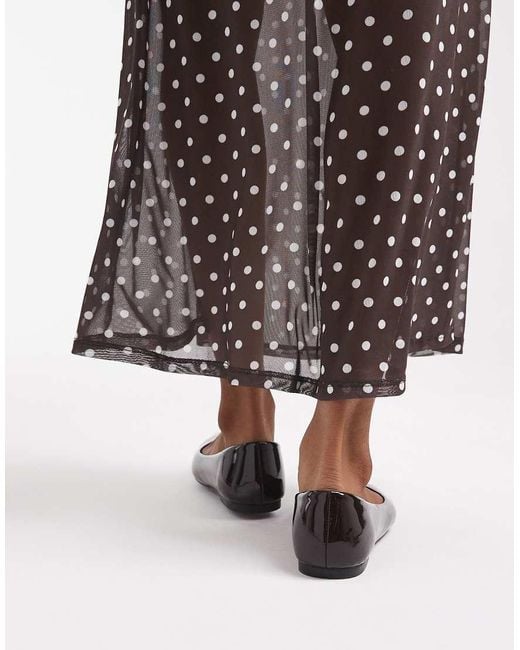New Look Pointed Patent Faux Leather Ballet Flats in Black | Lyst UK