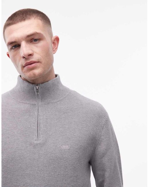 Levi's Trui Met Kwartrits in het Gray voor heren