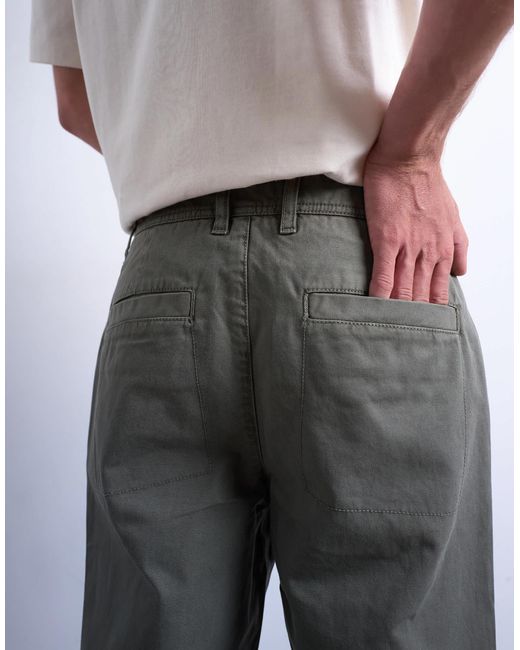 Topman White Straight Fit Herringbone Trouser for men