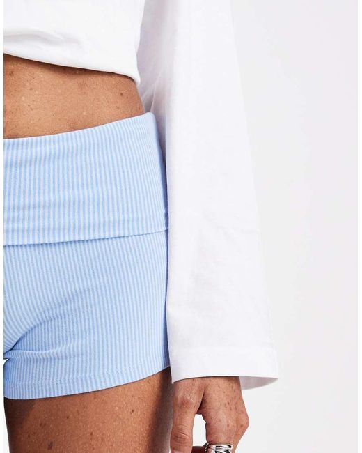 Cotton On White Sleep Ballad Katrina Stripe Shorts