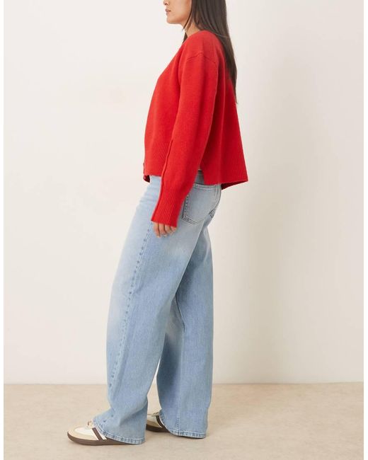 Jdy Red Katie Low Waist Straight Leg Jeans