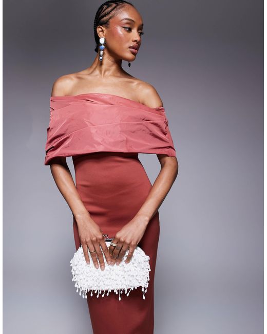 ASOS Red Asos design tall – midikleid