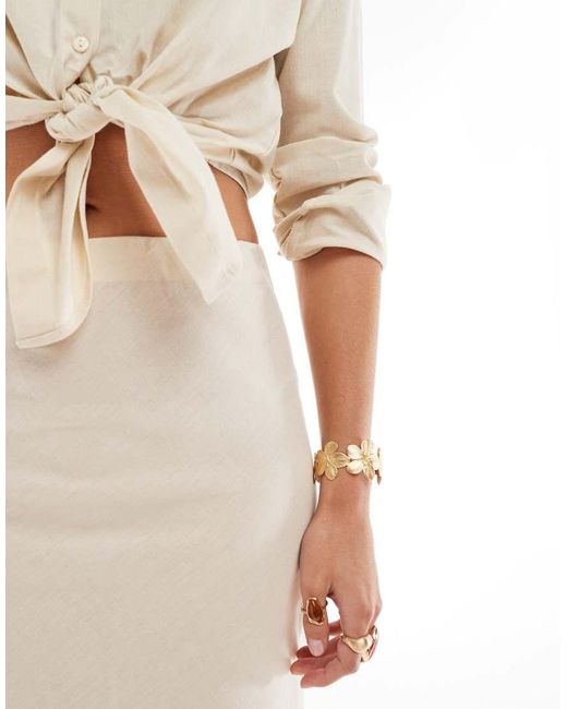 esmé studios White Esmee Exclusive Tie Front Maxi Beach Skirt