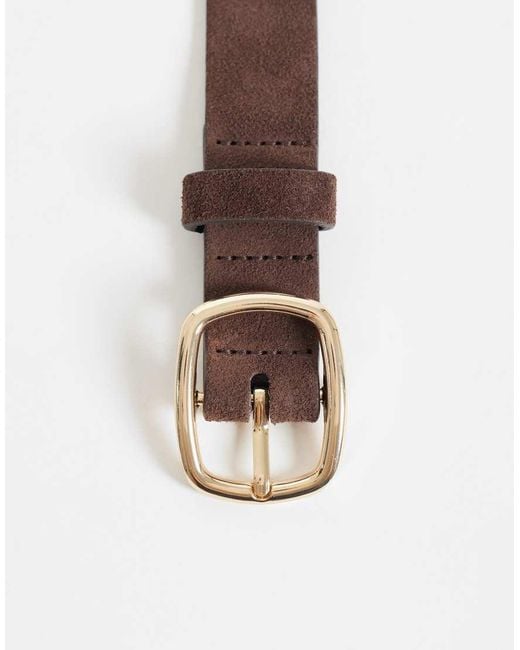 New Look White Suede Belt
