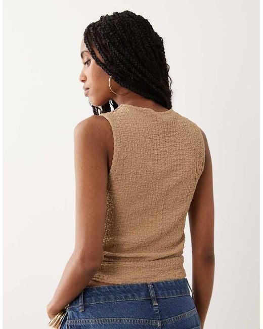 ASOS Blue Textured Ruched Tank Top Co-Ord
