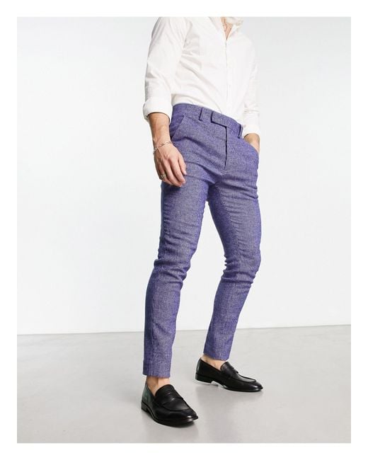 Pantaloni super skinny eleganti da Uomo di ASOS in Blu | Lyst