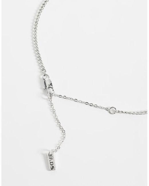 ASOS White Asymmetrical Molten Star Pendant Necklace for men