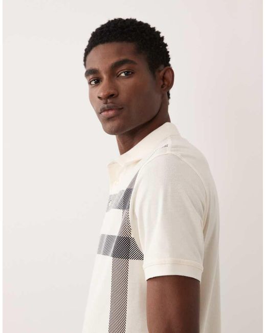 Barbour Natural Blaine Short Sleeve Tartan Check Polo Shirt for men