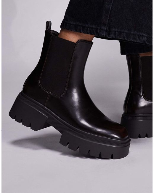 Simmi London Chelsea Black And Brown Ankle Boots SIMMI Simmi