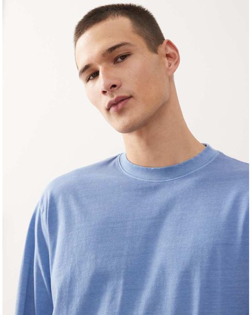 Weekday Blue Lounge Relaxed Fit Long Sleeve T-shirt for men