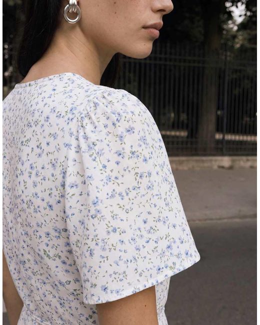 Vero Moda White Button Through Mini Skater Dress