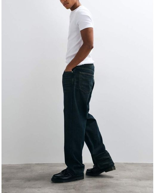 Weekday White Galaxy Loose Fit Baggy Jeans for men