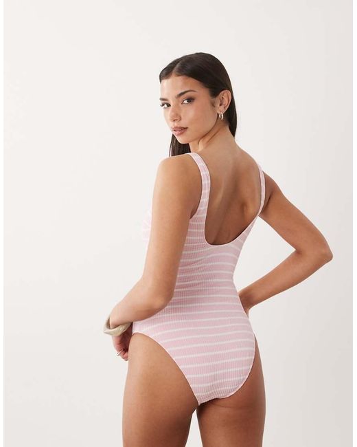 South Beach Pink Crinkle Swimsuit