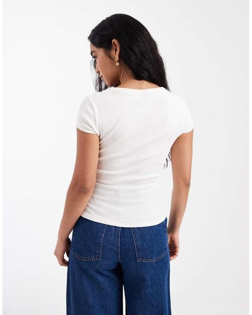 ASOS White Scoop Neck Baby Tee