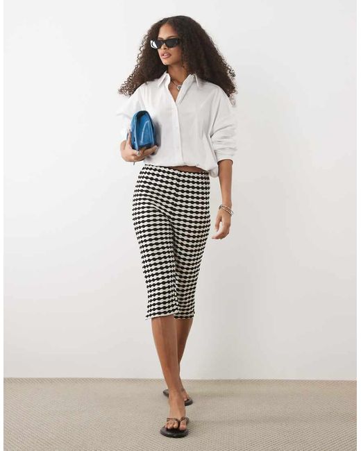ASOS White Crochet Jersey Capri legging