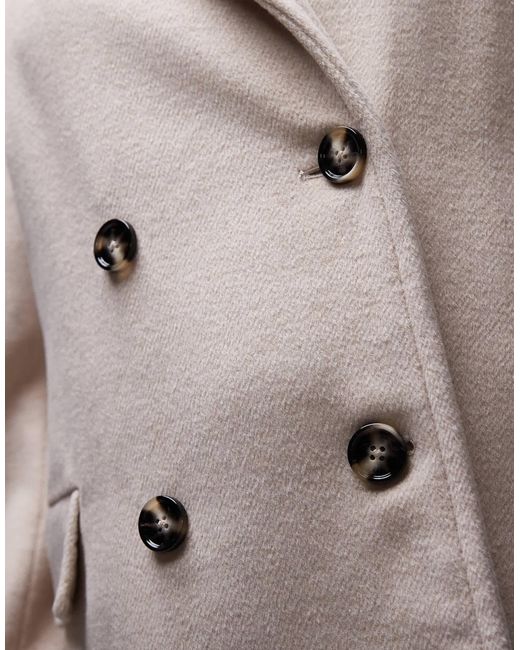 Mango Gray Curve Double Breasted Wool Coat