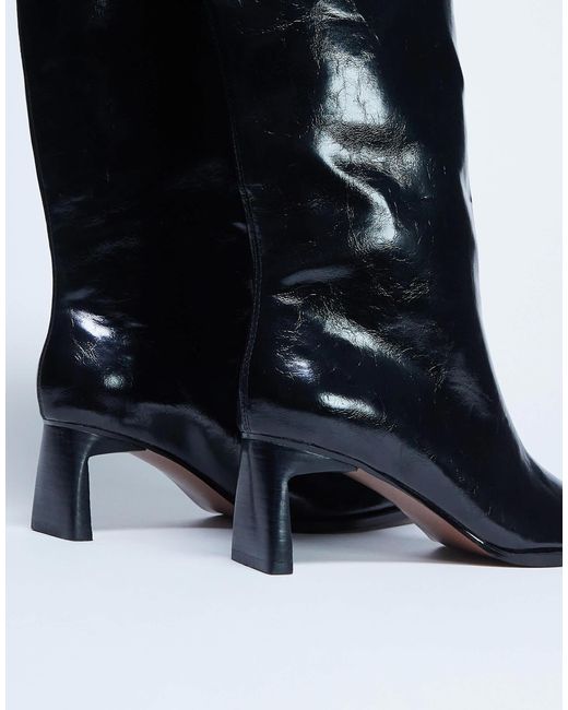 TOPSHOP Black – talia – kniehohe stiefel