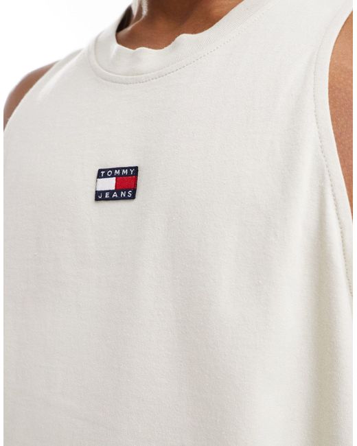 Camiseta blanco hueso sin mangas Tommy Hilfiger de hombre de color White