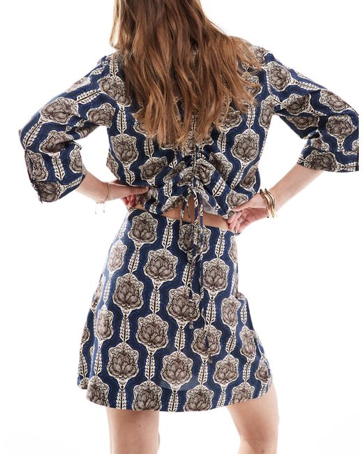 Object Blue A-Line Mini Skirt Co-Ord