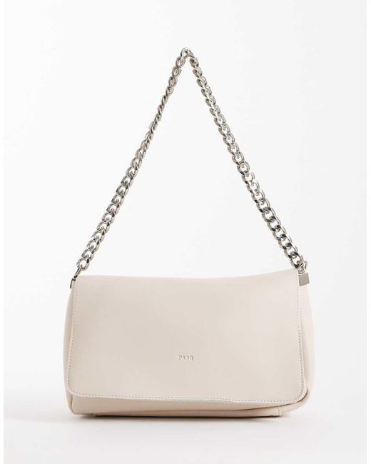 Borsa A Tracolla Con Patta E Catena di PASQ in Natural