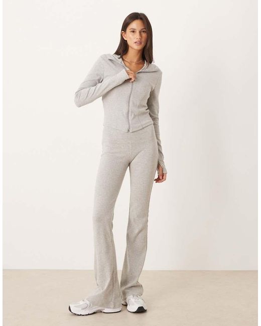 Gina Tricot Gray Co-ord Sculpting Zip Up Sports Jacket