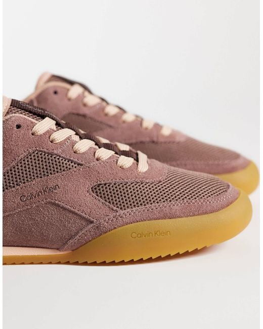 Calvin Klein Brown Mesh Runner Trainer