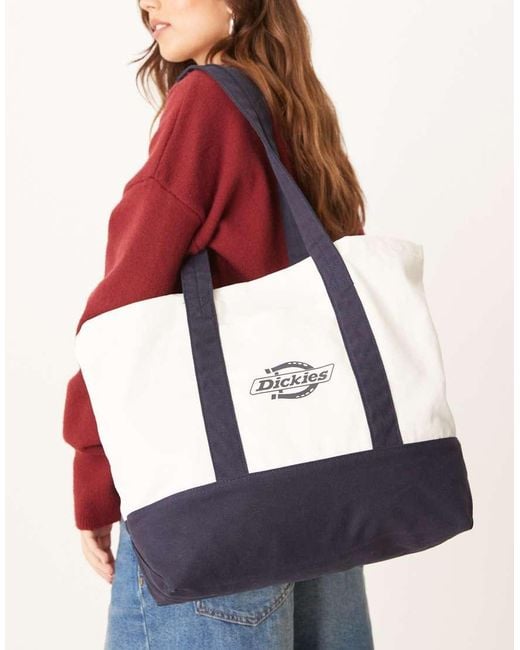 Dickies Red Logo Canvas Tote Bag
