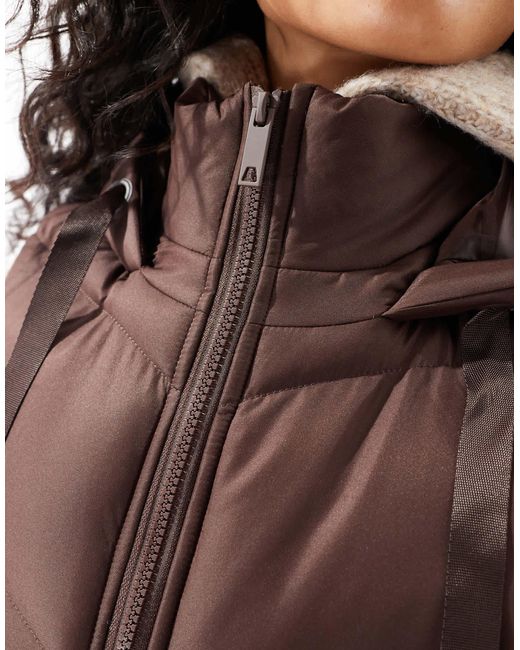 Threadbare Natural – wattierte longline-weste