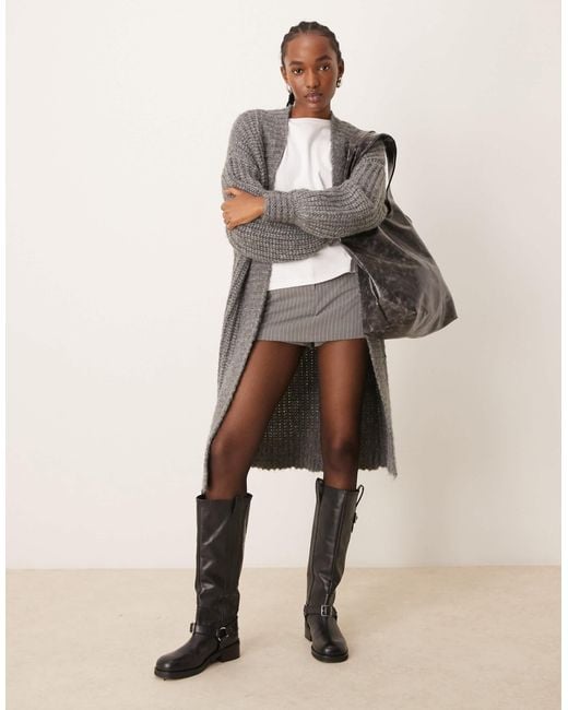Y.A.S Natural Luxe Longline Knitted Cardigan