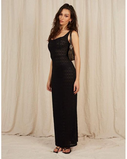Going Somewhere Natural Stretch Lace Maxi Dress