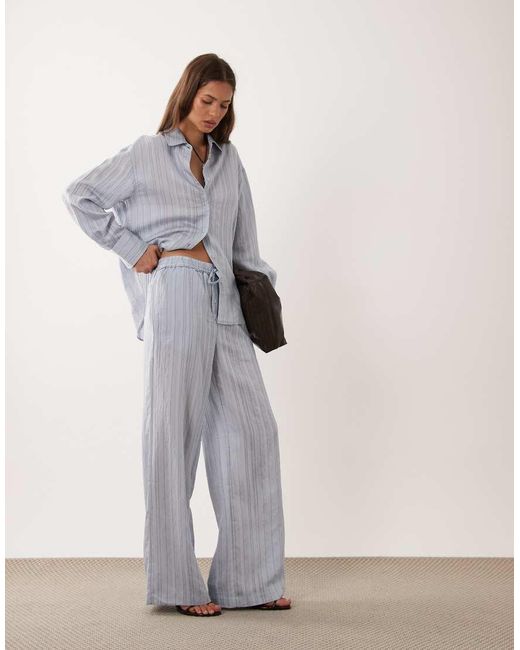 Mango White Nomol Tie Waist Trouser Co-ord