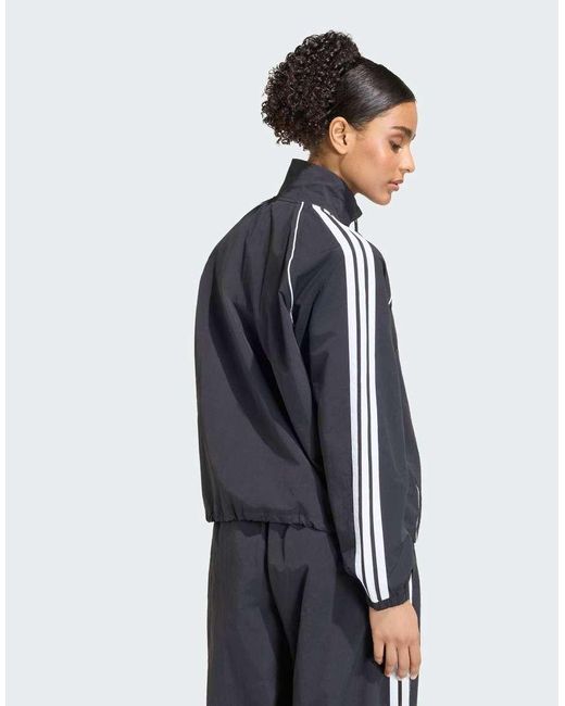 Adidas Originals Blue Iconic Woven Tracktop With 3-stripes