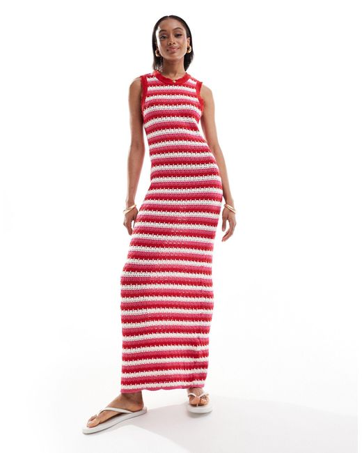 ONLY Red Maxi Knit Dress