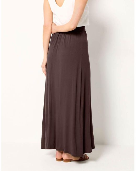 Long Tall Sally Brown Jersey Maxi Skirt