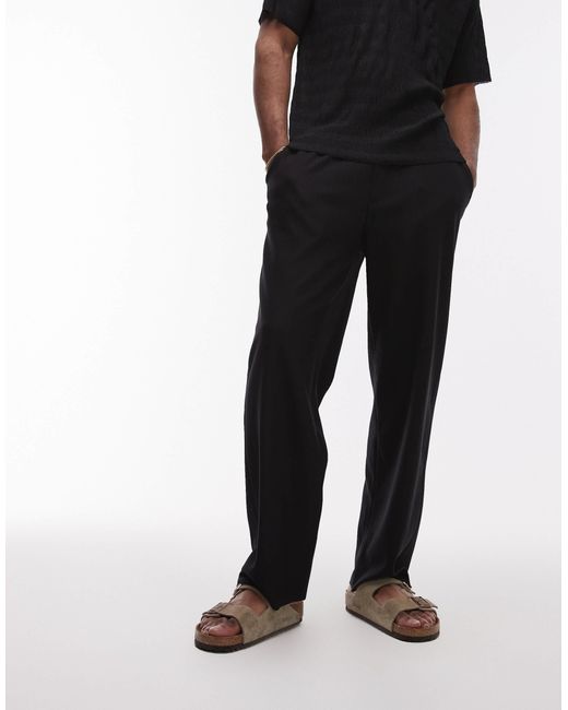 Topman – jogginghose aus ottoman in Black für Herren