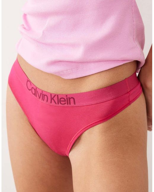 Calvin Klein Red Ck Cotton Thong