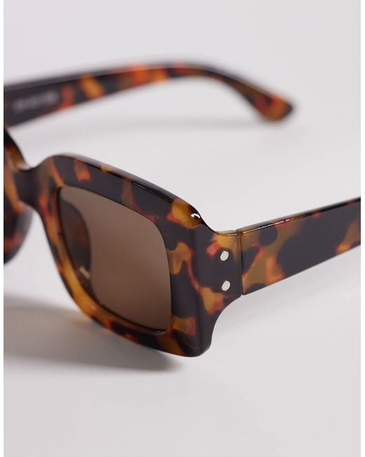 Kaiia Black Exclusive Chunky Rectangle Sunglasses